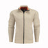 Men Slim Sweaters Stand Collar Fit Zipper Men Solid Cotton Thick Warm Sweater